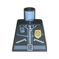LEGO® Torso Police Leather Jacket, Gold Badge, Radio, Belt Pattern 973pb0261 schwarz