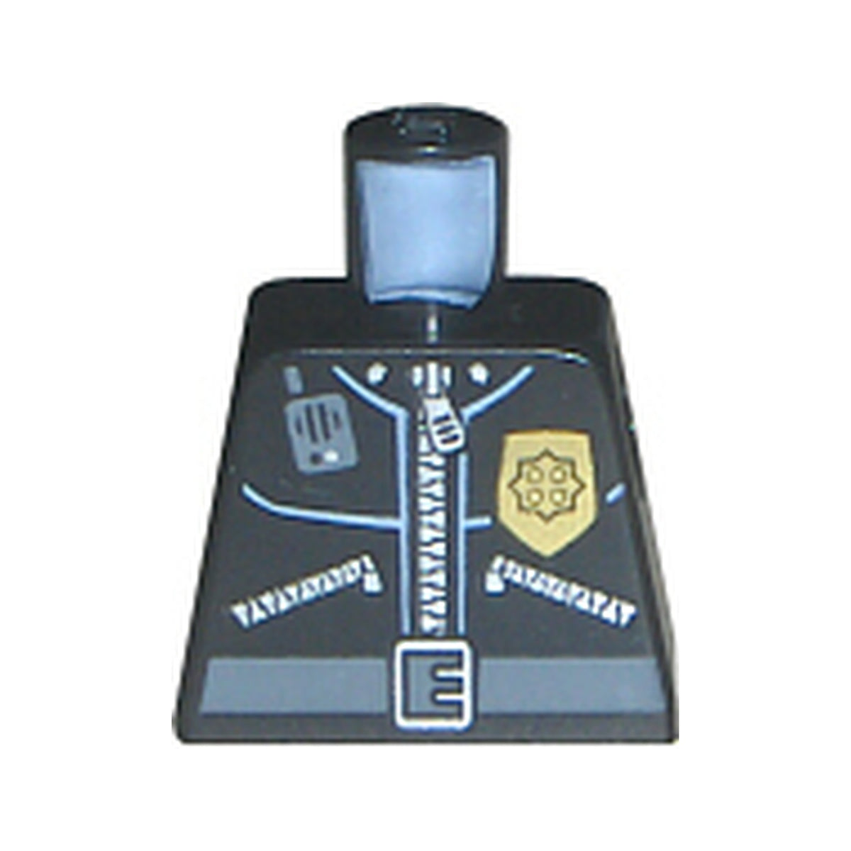 LEGO® Torso Police Leather Jacket, Gold Badge, Radio, Belt Pattern 973pb0261 schwarz