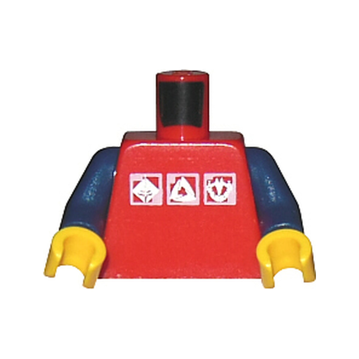 LEGO® Torso Gravity Games with 3 White & Silver Logos Pattern / Dark Blue Arms / Yellow Hands 973pb0274c02 rot