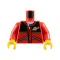 LEGO® Torso Jacket with Zippers, Black Top, Classic Space Logo, White Undershirt Pattern / Red Arms / Yellow Hands 973pb0298c01 rot