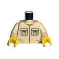 LEGO® Torso Shirt Front Seamed with Patch Pockets Pattern / Tan Arms / Yellow Hands 973pb0307c01 beige