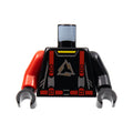 LEGO® Torso Alpha Team Arctic Logo, Black Shirt and Red Straps Pattern / Black Arm Left / Red Arm Right / Black Hands 973pb0349c01 schwarz