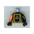 LEGO® Torso Alpha Team Arctic Logo, Black Shirt and Orange Straps Pattern / Black Arm Left / Orange Arm Right / Black Hands 973pb0357c01 schwarz
