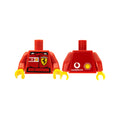 LEGO® Torso Racers Ferrari Front, Vodafone Back (Stickers) without Driver Name Pattern / Red Arms / Yellow Hands 973pb0390c02 rot