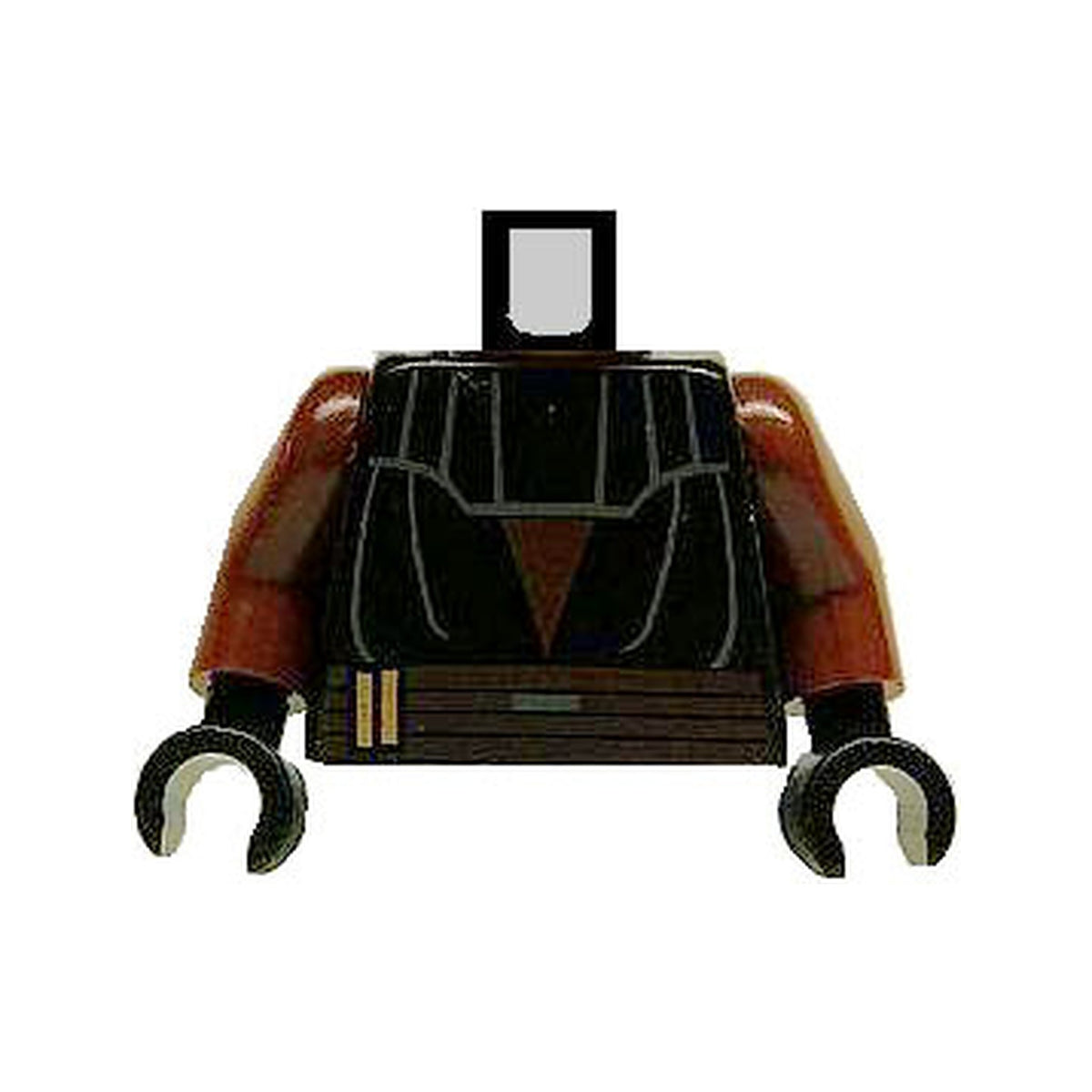 LEGO® Torso SW Layered Vest with Belt Pattern (Anakin Clone Wars) / Reddish Brown Arms / Black Hands 973pb0420c01 schwarz