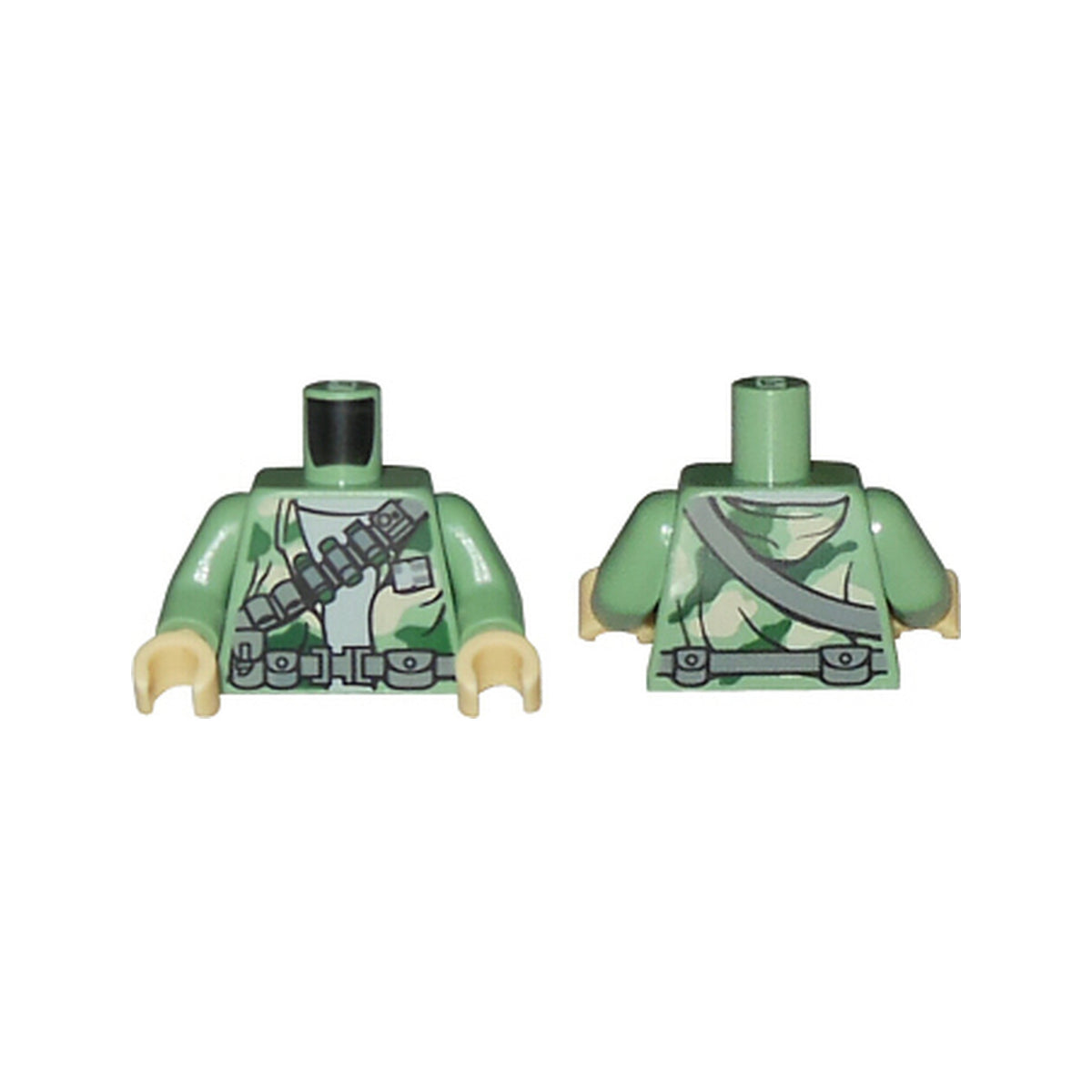 LEGO® Torso SW Camouflage Pattern Weapon and Ammunition Belts Pattern / Sand Green Arms / Tan Hands 973pb0582c02 sandgrün