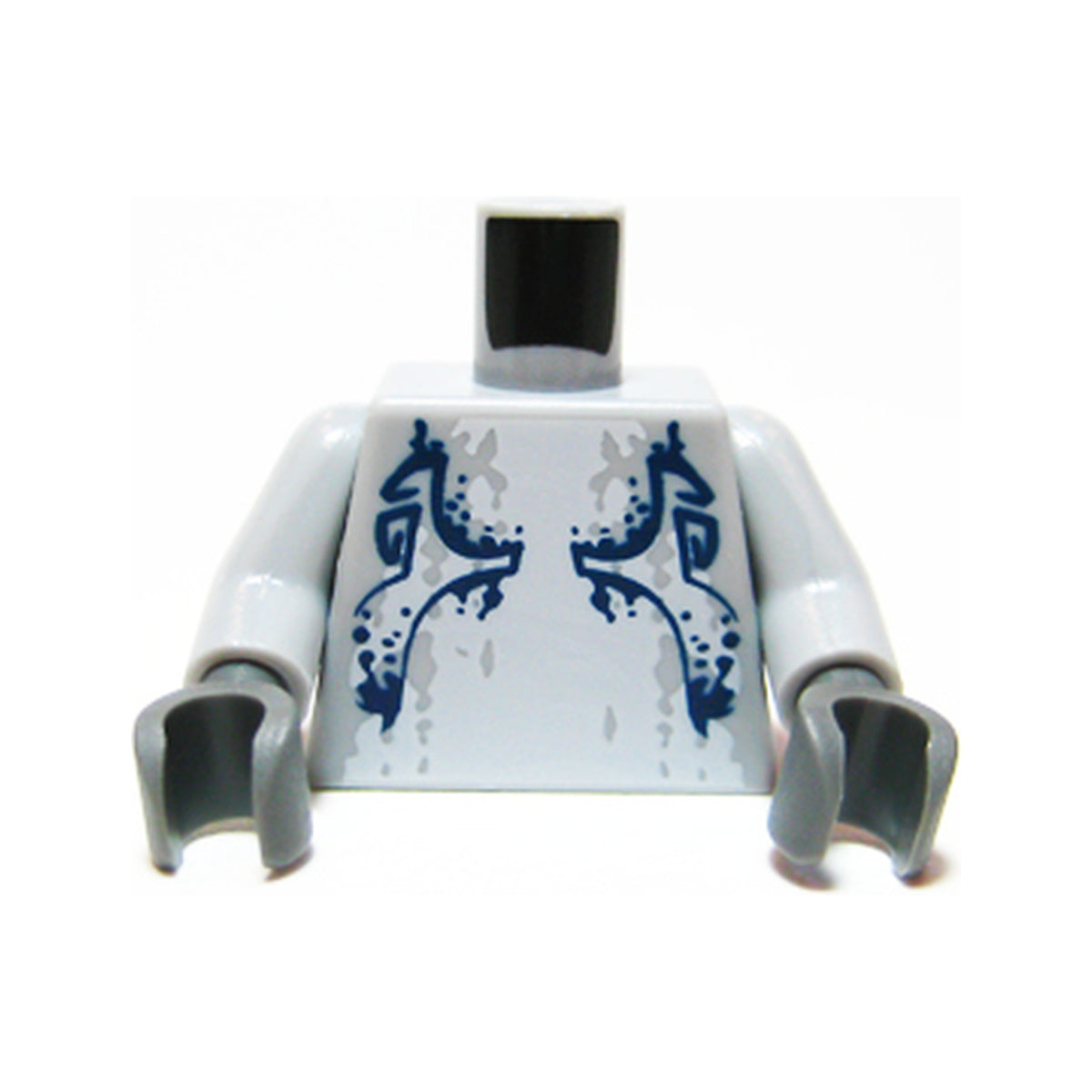 LEGO® Torso Atlantis Shark Pattern / Light Bluish Gray Arms / Dark Bluish Gray Hands 973pb0617c01 hellgrau
