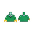 LEGO® Torso Sweater V-Neck over Button Down Bright Light Blue Shirt Collar with 2 Buttons and Yellow Neck Pattern / Green Arms / Yellow Hands 973pb0708c01 grün