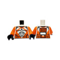 LEGO® Torso SW Armor Clone Trooper with Orange Markings Pattern (Clone Wars) / Orange Arms / Black Hands 973pb0760c01 weiss