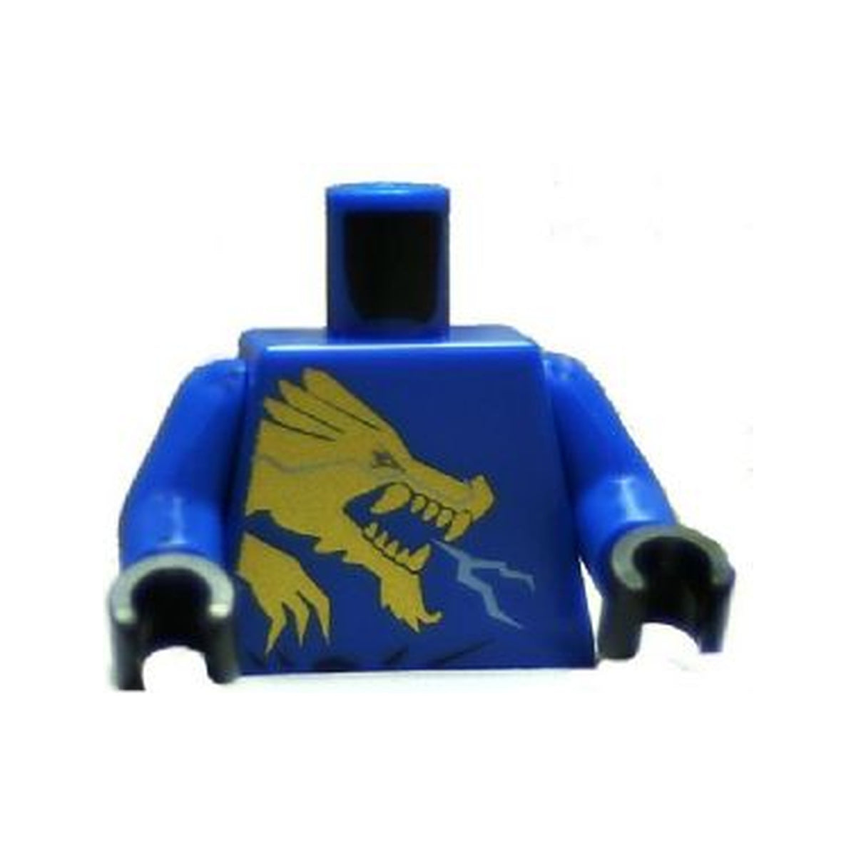 LEGO® Torso Ninjago Gold Dragon Front and Gold Lion and 'JAY' Back Pattern/ Blue Arms / Black Hands 973pb0836c01 blau