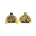 LEGO® Torso Shirt Button Down with Pockets, Radio, Badge and Dark Brown Belt Pattern / Dark Tan Arms / Yellow Hands 973pb0985c01 dunkelbeige