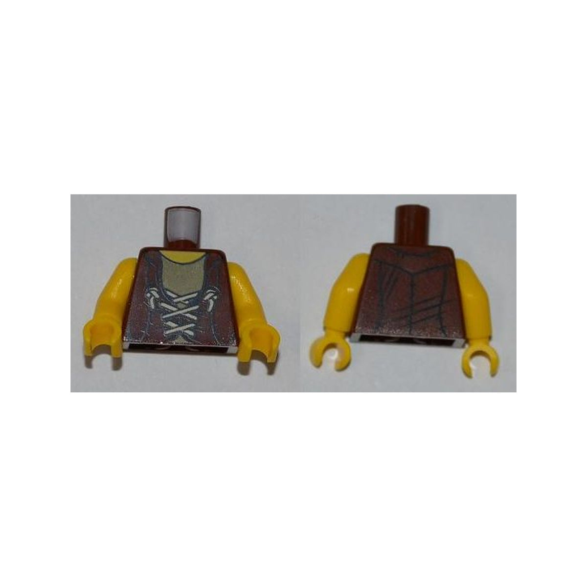 LEGO® Torso Dino Vest with String Pattern / Yellow Arms / Yellow Hands 973pb1016c01 braun
