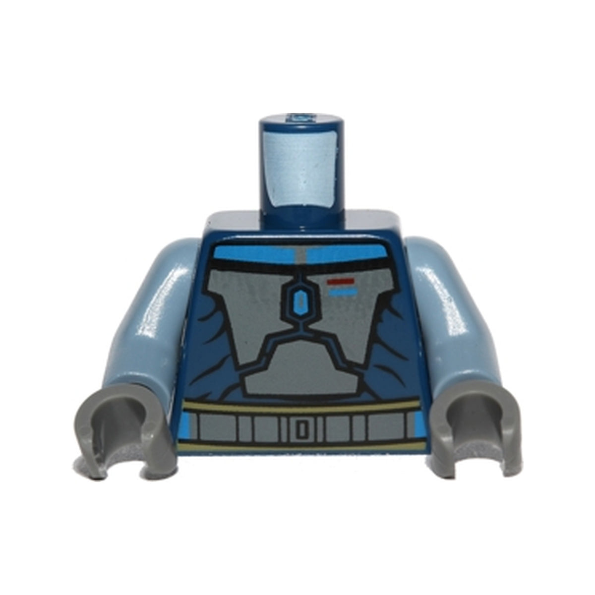 LEGO® Torso SW Mandalorian Armor Plates Dark Bluish Gray Pattern (Pre Vizsla) / Sand Blue Arms / Dark Bluish Gray Hands 973pb1177c01 dunkelblau