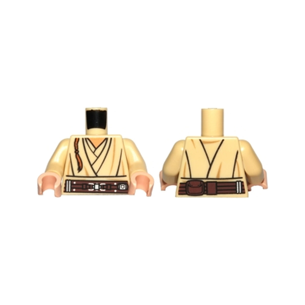 LEGO® Torso SW Layered Shirt, Brown Belt Pattern and Padawan Braid Pattern (Obi-Wan) / Tan Arms / Light Nougat Hands 973pb1241c01 beige