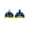 LEGO® Torso Shirt with Harness and Wrench, Printed Back Pattern / Dark Blue Arms / Yellow Hands 973pb1252c01 dunkelblau