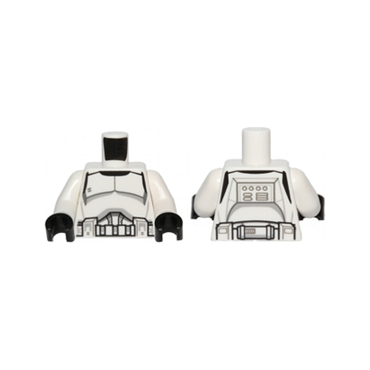LEGO® Torso SW Armor Clone Trooper Black Belt Pattern / White Arms / Black Hands 973pb1286c01 weiss