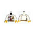 LEGO® Torso Fire Chief Shirt with Tie, Fire Logo Badge and Belt Pattern / White Arms / Yellow Hands 973pb1304c01 weiss