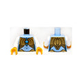 LEGO® Torso Chima Female Outline with Gold Scaled Armor and Blue Round Jewel (Chi) Pattern / White Arms / Yellow Hands 973pb1366c01 leuchtend hellblau