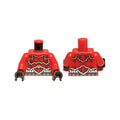 LEGO® Torso Ninjago Red Armor and Silver Belt Pattern / Red Arms / Black Hands 973pb1388c01 rot