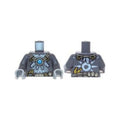LEGO® Torso Gorilla with Utility Belt, Feather and Vine Necklace with Dark Azure Round Jewel (Chi) Pattern / Dark Bluish Gray Arms / Light Bluish Gray Hands 973pb1472c01 dunkelgrau