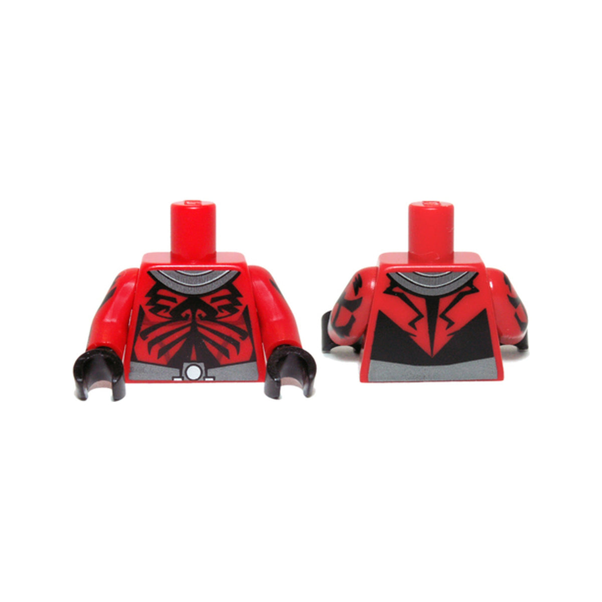 LEGO® Torso SW Darth Maul Chest with Gray and Silver Collar and Belt Pattern / Printed Red Arms / Black Hands 973pb1484c01 rot