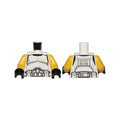 LEGO® Torso SW Armor Clone Trooper Commander Black Belt and Four Yellow Stars Pattern / Yellow Arms / Black Hands 973pb1525c01 weiss