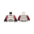 LEGO® Torso SW Armor Clone Trooper Captain Black Belt and Four Dark Red Stars Pattern / Dark Red Arms / Black Hands 973pb1530c01 weiss