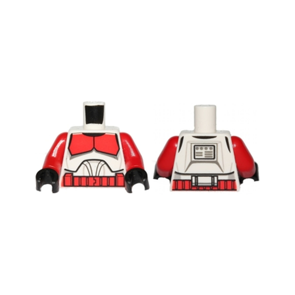 LEGO® Torso SW Armor Clone Trooper with Red Shock Trooper Markings Pattern / Red Arms / Black Hands 973pb1552c01 weiss