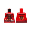 LEGO® Torso Ninjago Robe with Dark Red Sash and Fire Power Emblem Pattern 973pb1575 rot