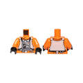 LEGO® Torso SW Rebel Pilot with Black Belt with Buckle on Back Pattern / Orange Arms / Black Hands 973pb1588c01 orange