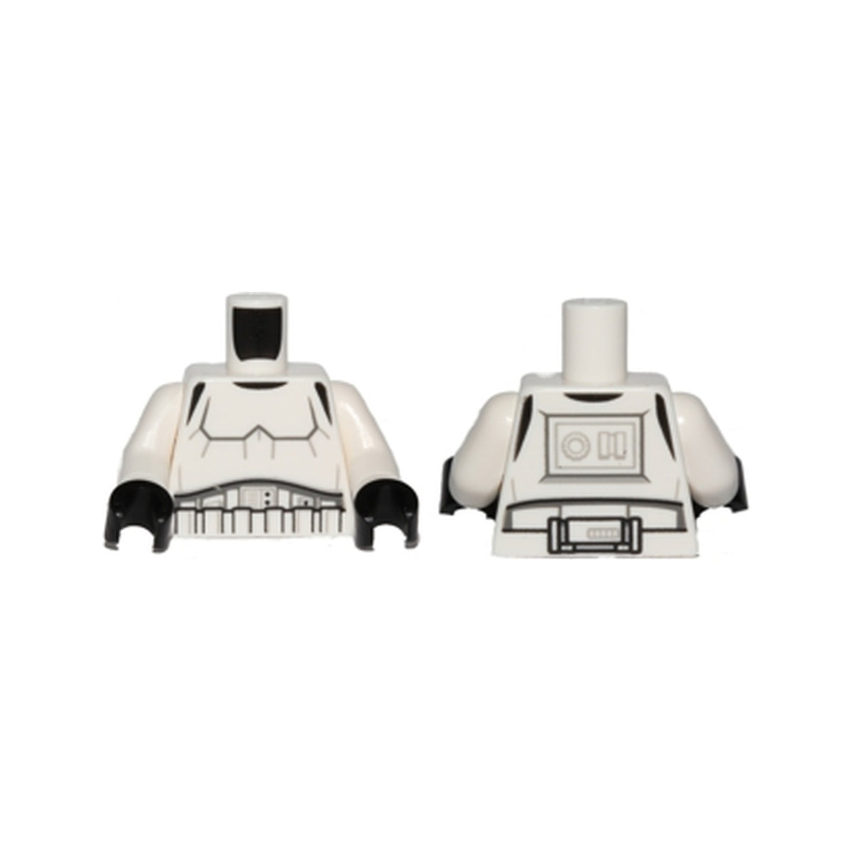 LEGO® Torso SW Armor Stormtrooper, Detailed Armor without Shoulder Belts Pattern / White Arms / Black Hands 973pb1712c01 weiss
