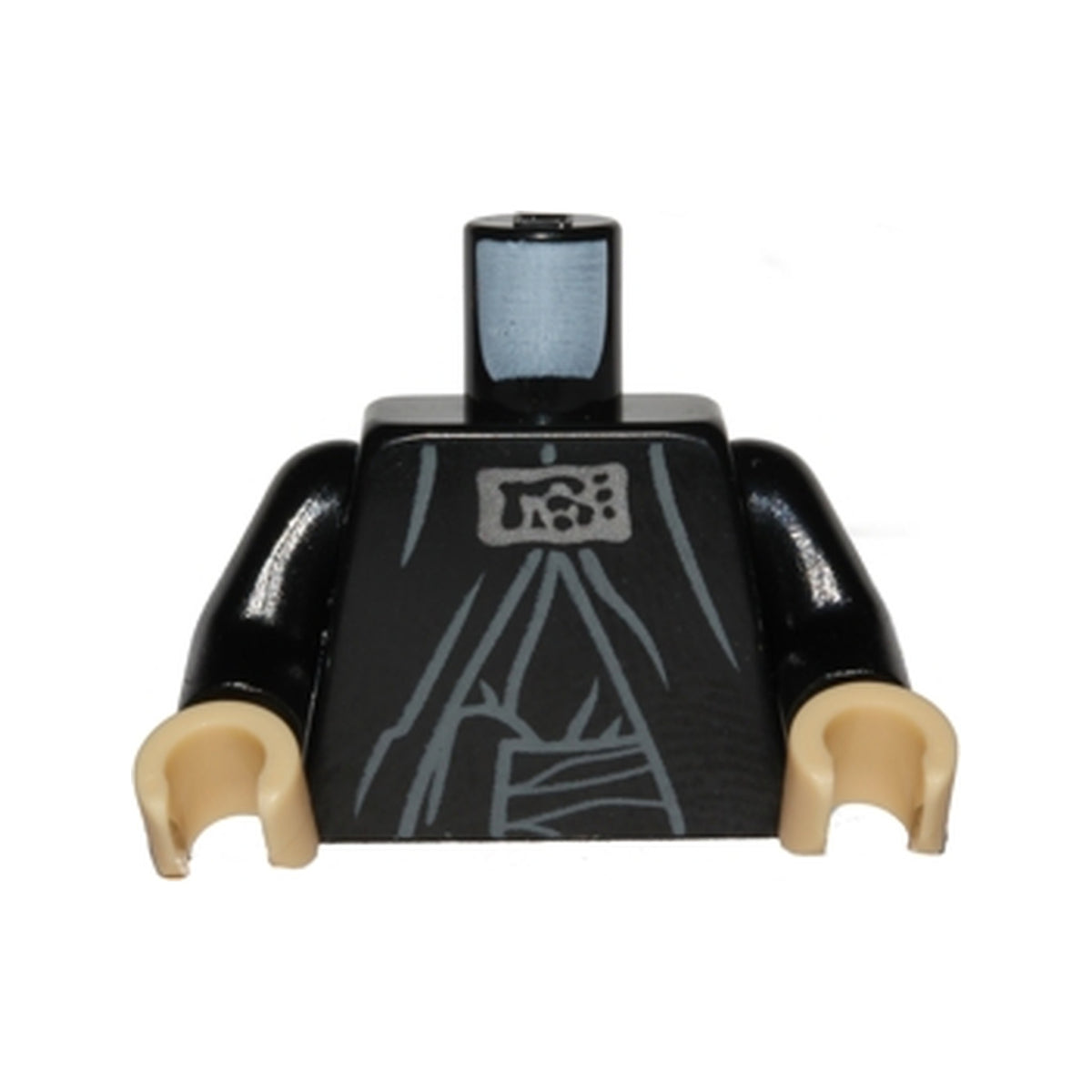 LEGO® Torso SW Sith Robe with Silver Neck Adornment, Belt Tied on Right Pattern (Palpatine) / Black Arms / Tan Hands 973pb1766c01 schwarz