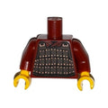 LEGO® Torso Armor Plate Dark Brown with Copper Rivets Pattern / Dark Red Arms / Yellow Hands 973pb1779c01 dunkelrot