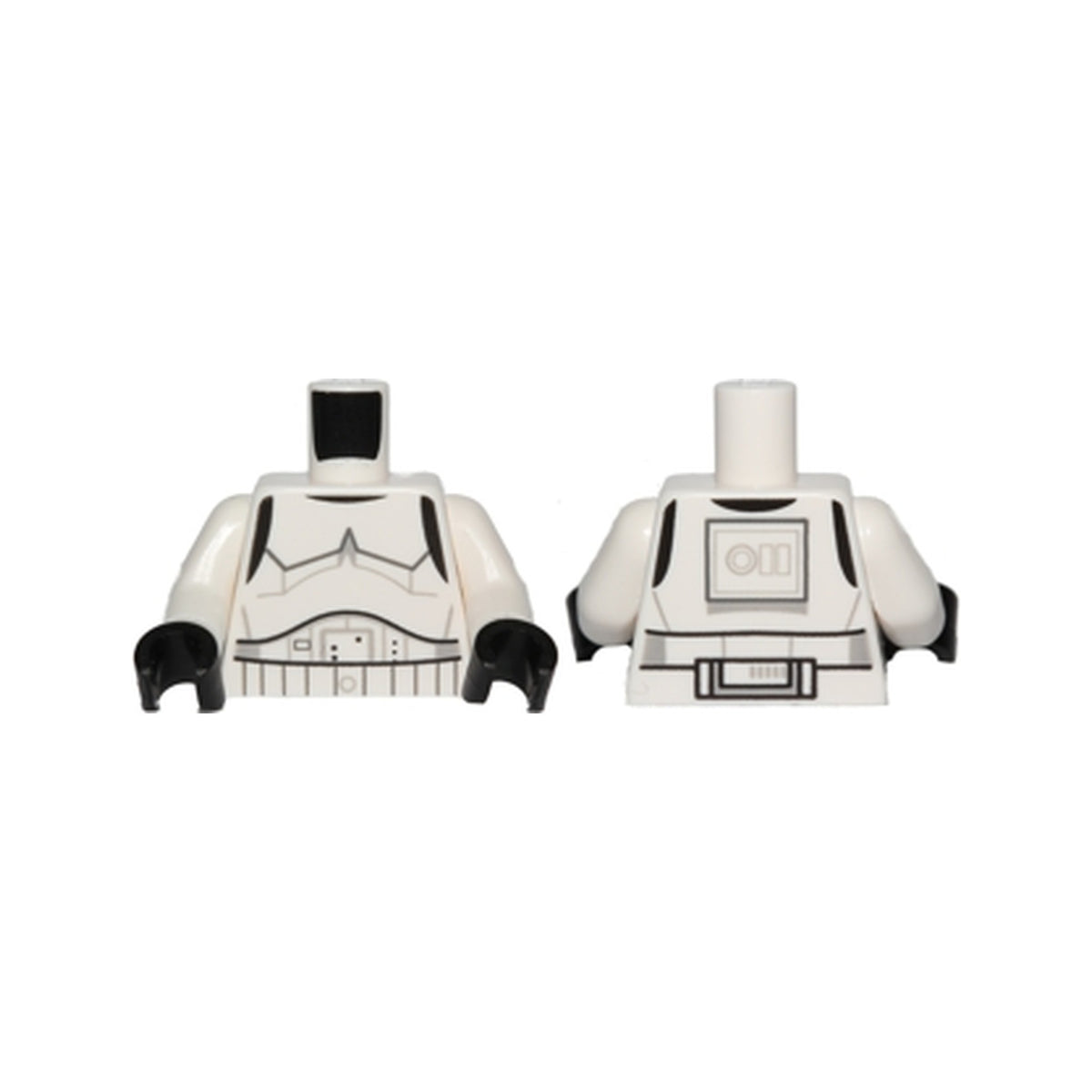 LEGO® Torso SW Armor Stormtrooper, Detailed Armor without Shoulder Belts (Rebels Cartoon Style) Pattern / White Arms / Black Hands 973pb1810c01 weiss