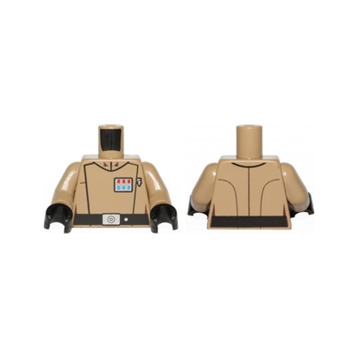 LEGO® Torso SW Imperial Officer 6 Pattern (Rebels Cartoon Style) / Dark Tan Arms / Black Hands 973pb1881c01 dunkelbeige