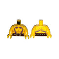LEGO® Torso Ninjago Bare Chest Muscles, Dark Purple Snake Tattoos, Belt with Tan Snake Buckle Pattern / Yellow Arms / Yellow Hands 973pb1901c01 gelb