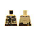 LEGO® Torso Police Shirt with Pockets, Silver Radio and Badge, Brown Belt with Canteen and Phone Pattern 973pb1904 beige