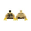 LEGO® Torso Police Shirt with Pockets, Silver Radio and Badge, Brown Belt with Canteen and Phone Pattern / Tan Arms / Yellow Hands 973pb1904c01 beige