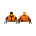 LEGO® Torso Safety Vest with Reflective Stripes, Reddish Brown Shirt, Medium Nougat Belt with Pouch and Pliers Pattern / Reddish Brown Arms / Dark Bluish Gray Hands 973pb1905c01 orange