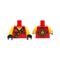 LEGO® Torso Ninjago Robe with Gold Asian Characters on Black Sash and Kai Power Emblem Pattern / Yellow Arms / Black Hands 973pb1906c01 rot
