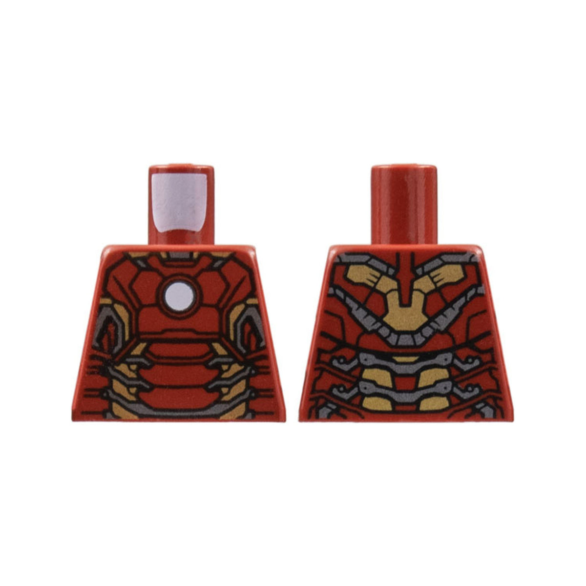 LEGO® Torso Armor with White Circle and Gold Plates (Mark 43) Pattern 973pb1937 dunkelrot