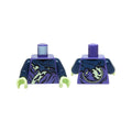 LEGO® Torso Ninjago Tattered Dark Blue and Yellowish Green Robe Pattern / Dark Blue Arms / Yellowish Green Hands 973pb2083c01 dunkelviolett