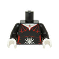 LEGO® Torso Female Outline with Red Spider Web Trim, Necklace, Silver Spider Pattern / Black Arms / White Hands 973pb2100c01 schwarz