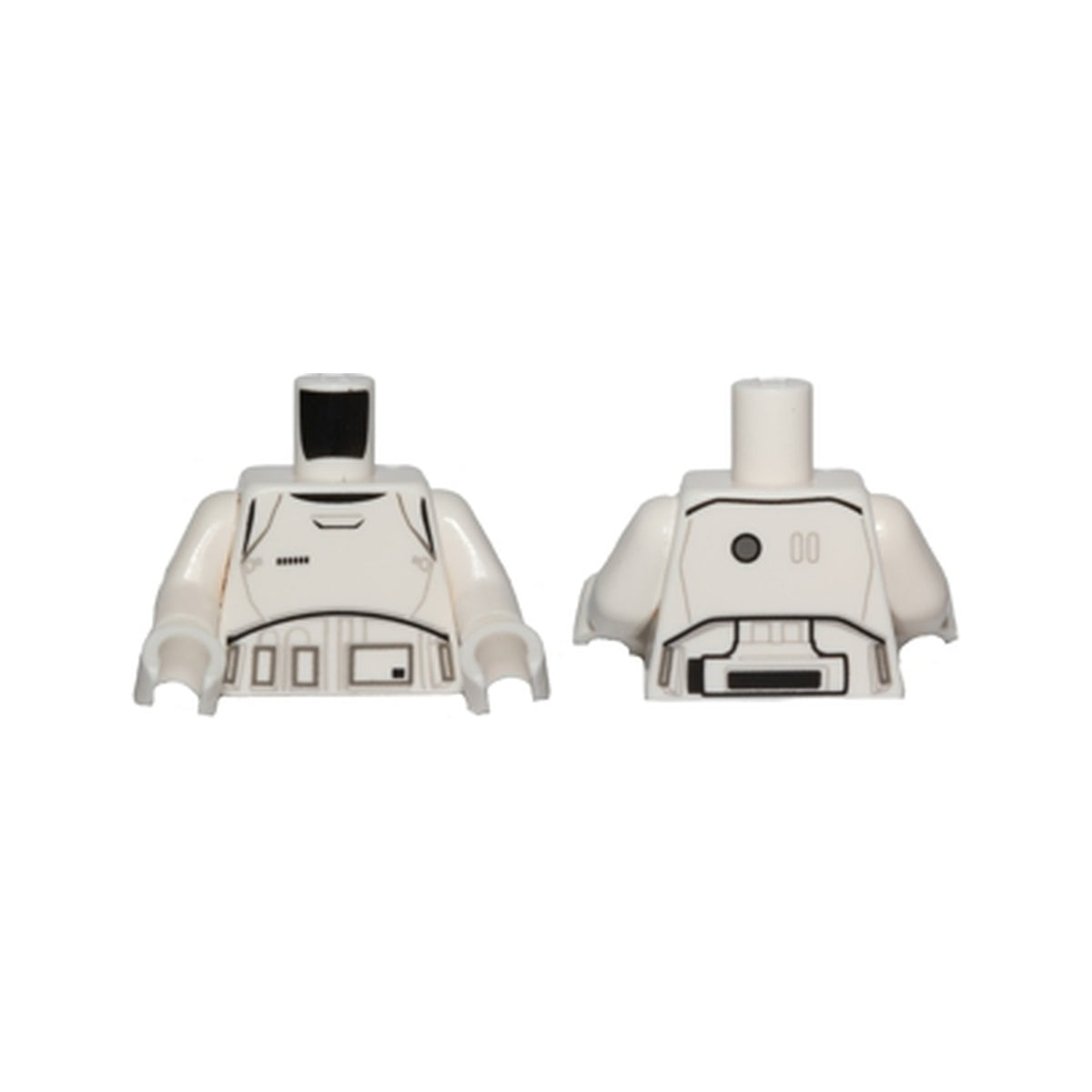 LEGO® Torso SW Armor Stormtrooper Ep. 7 with Black, Light Bluish Gray and Dark Bluish Gray Lines Pattern / White Arms / White Hands 973pb2129c01 weiss