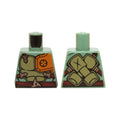 LEGO® Torso Ninjago Olive Green and Orange Body Armor with Dark Red Straps and Belt Pattern 973pb2136 sandgrün