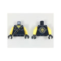 LEGO® Torso Ninjago Robe with Gold Ninjago Logogram 'Fire Earth Lightning Energy' on Black Sash Pattern / Yellow Arms / Black Hands 973pb2168c01 schwarz
