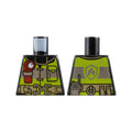 LEGO® Torso Fire Reflective Stripes with Utility Belt and Flashlight Front, Fire Badge on Back Pattern 973pb2187 schwarz