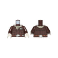 LEGO® Torso SW Quilted Coat, Tan Bandana, Reddish Brown Straight Belt Pattern / Dark Brown Arms / White Hands 973pb2188c01 dunkelbraun