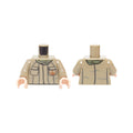 LEGO® Torso SW Jacket with Dark Orange Rebel Alliance Symbol, 2 Pockets and Olive Green Scarf Pattern / Dark Tan Arms / Light Nougat Hands 973pb2217c01 dunkelbeige