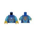 LEGO® Torso Nexo Knights Armor with Orange and Gold Circuitry and Blue Emblem with White Chicken Pattern / Medium Azure Arms / Yellow Hands 973pb2238c01 blau